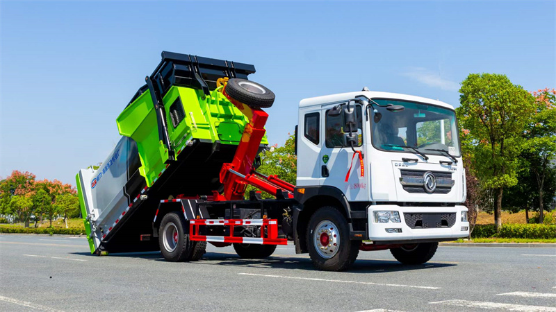 移動智能垃圾壓縮中轉站設備12方連體垃圾壓縮站，移動壓縮垃圾箱優點